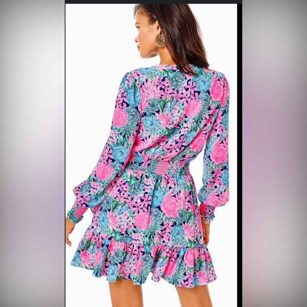 Lilly Pulitzer cristiana oyster bay navy always be blooming size 12 nwt - Picture 3 of 6